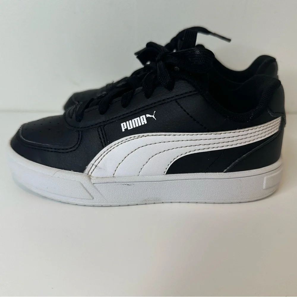 PUMA Unisex-Child Caven Sneaker, Black/White size 12C - Picture 4 of 16